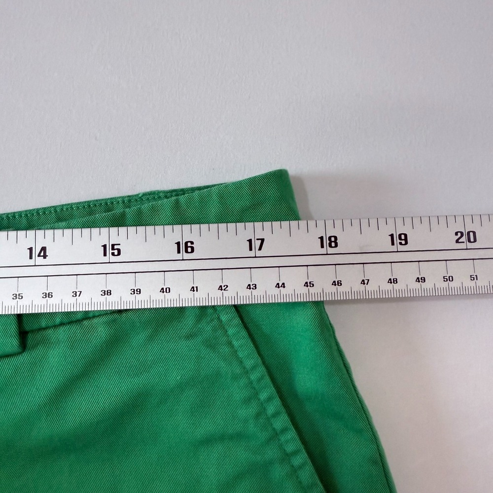 L RL Ralph Lauren Women Green Bermuda Shorts Size 14 Cotton Blend - Picture 4 of 6